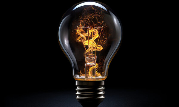 Bulb Blackout concept. Energy crisis in world. Save energy