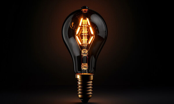 Black Light Bulb Blackout concept. Energy crisis in world.