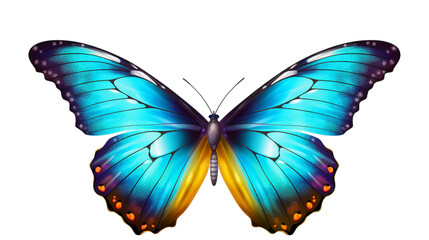 butterfly isolated on transparent PNG background, Generative ai - obrazy, fototapety, plakaty