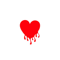 Dripping red heart Illustration