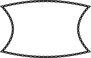 Rectangle shape Chain round frame Chain let design texture decorative vintage frames silhouette black ornamental label frames banners vector retro badges elements symbols ornate ribbon borders isolate