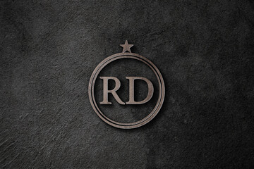 Genius RD Stylish Logo Design Illustration  - obrazy, fototapety, plakaty