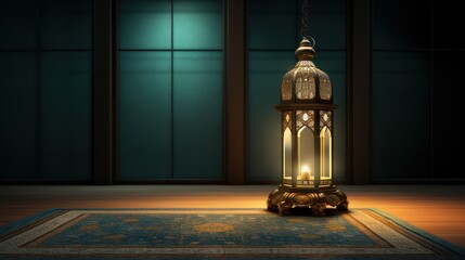 Candle lantern decoration, Islamic holiday Ramadan Kareem ornament wallpaper background.