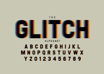 Fototapeta premium Vector of stylized modern font and alphabet