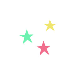 Obraz premium Colorful vektor stars set