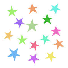 Obraz premium Colorful vektor stars set