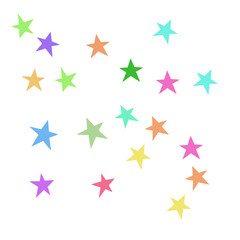 Colorful vektor stars set
