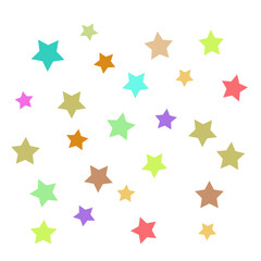 Colorful vektor stars set