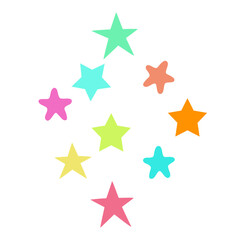 Colorful vektor stars set