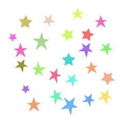 Obraz premium Colorful vektor stars set