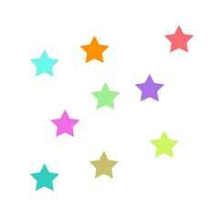 Colorful vektor stars set