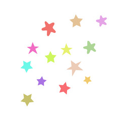 Colorful vektor stars set