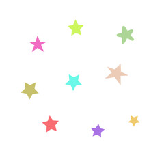 Colorful vektor stars set