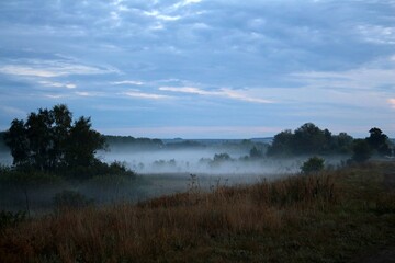 Morning foggy landscape