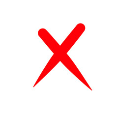 Set of grunge x sign. Hand drawn x marks