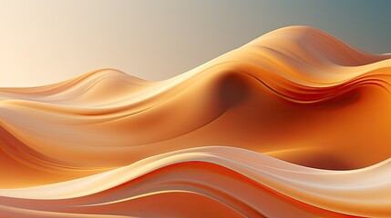 Minimalistic abstract gentle waves, light colors background with sunny light
