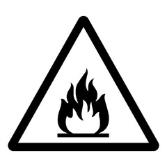 Flammable Area Symbol Sign ,Vector Illustration, Isolate On White Background Label. EPS10