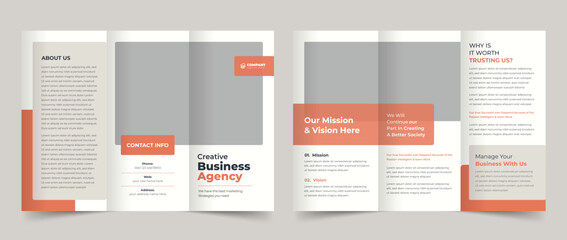 Trifold Brochure Template, Leaflet Brochure, Company profile, Leaflet, A4 design