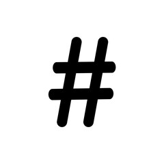 Fototapeta premium Vector set of black hand drawn hastags