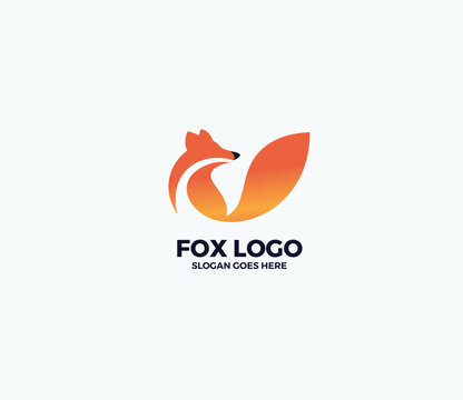 Creative Fox Head Logo Symbol Vector Design Illustration