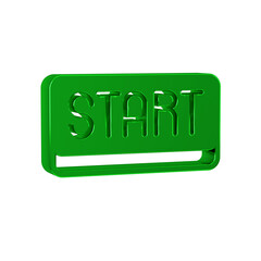 Green Ribbon in finishing line icon isolated on transparent background. Symbol of finish line. Sport symbol or business concept.
