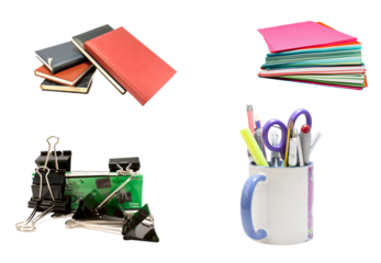 Office stationery Diary sheets Clothespins and pens Pencils