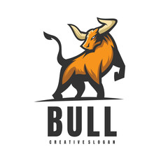 Illustration Bull Mascot Logo