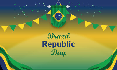 Brazil Republic Day Design Template 02