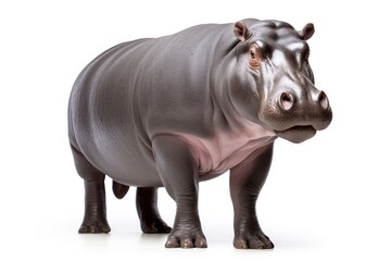 Naklejka premium hippopotamus isolated on white