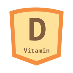 Vitamin D vector symbol isolated on white background 10 eps