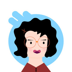 Women with glasses vector icon