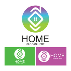Home logo design simple concept Premium Vector