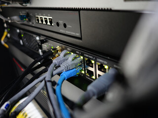centralized connection to server and router/gateway for users to access various information systems