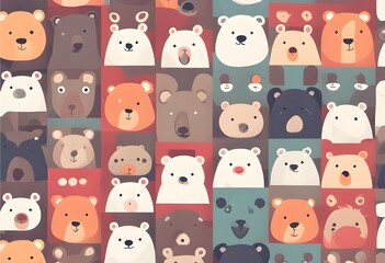 seamless pattern with funny monsters