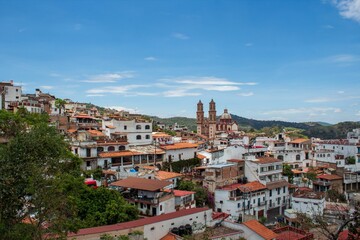 Fototapeta na wymiar Cityscape of Taxco, State of Guerrero, Mexico