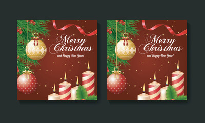 christmas sale social media post design template
