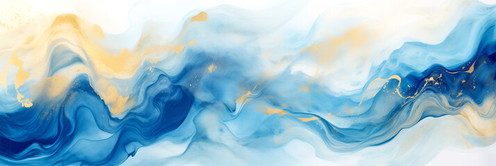 Fototapeta na wymiar ABSTRACT TEXTURE MARBLE OF BLUE PAINTS WITH GOLD. legal AI 
