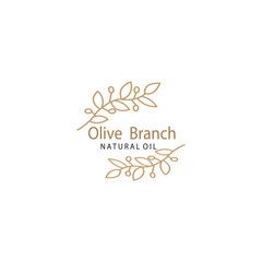 Olive oil tree branch logo illustration design