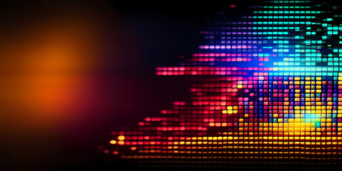 pixel light with light blurred background