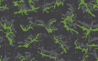 Urban night camouflage seamless pattern. Heavy scratch and grunge texture.