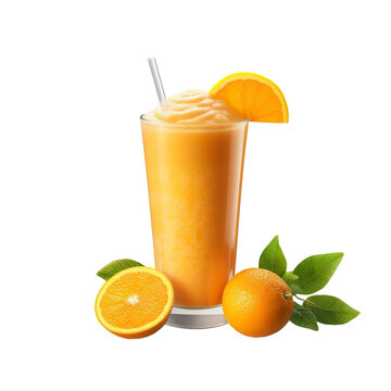 Omega Orange Fusion smoothie with a white background isolated PNG