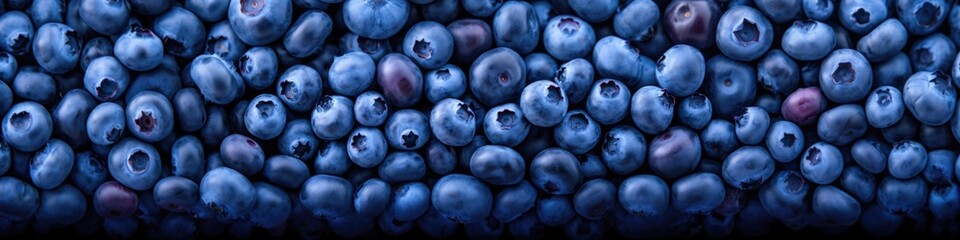Fresh blueberries background with copy space for your text.