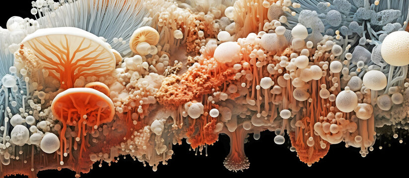 Germs Bacteria . Biology, Science microscopic medicine. treatment, Health care medication, infectious agent . AI generated.	