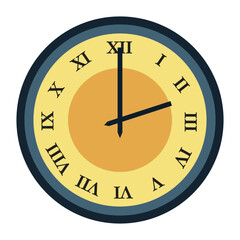 wall clock isolated on white