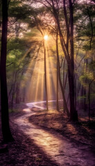 Obraz premium Forest Sunrise