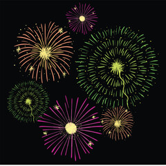 Happy new year Firecracker graphic Firework Chinese new year elements