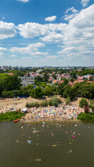 city ​​beach on the Czerniakowskie lake in Warsaw © _admslw