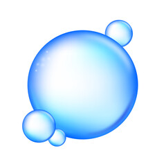 Abstract Blue Bubble Vector Design