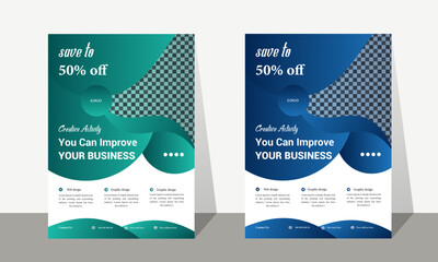 Abstract business flyer and creative design.
