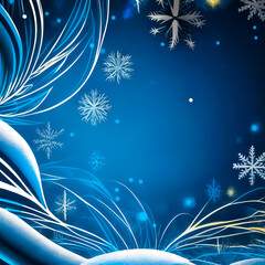 Fototapeta na wymiar New Year blue background, New Year card